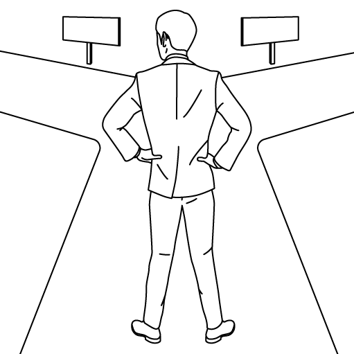 婚活で複数の出会いを比較するイメージ