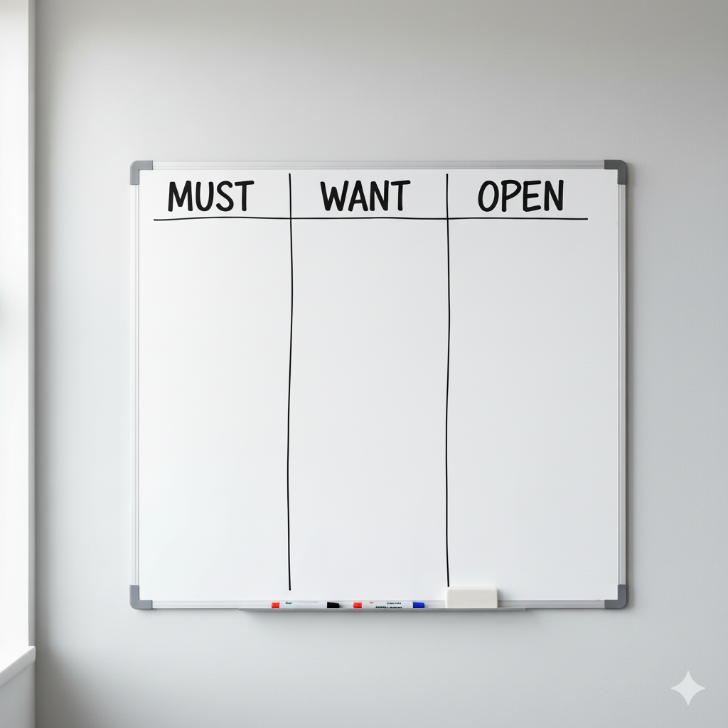 婚活条件をMust・Want・Openに整理してお見合い成立率を上げる