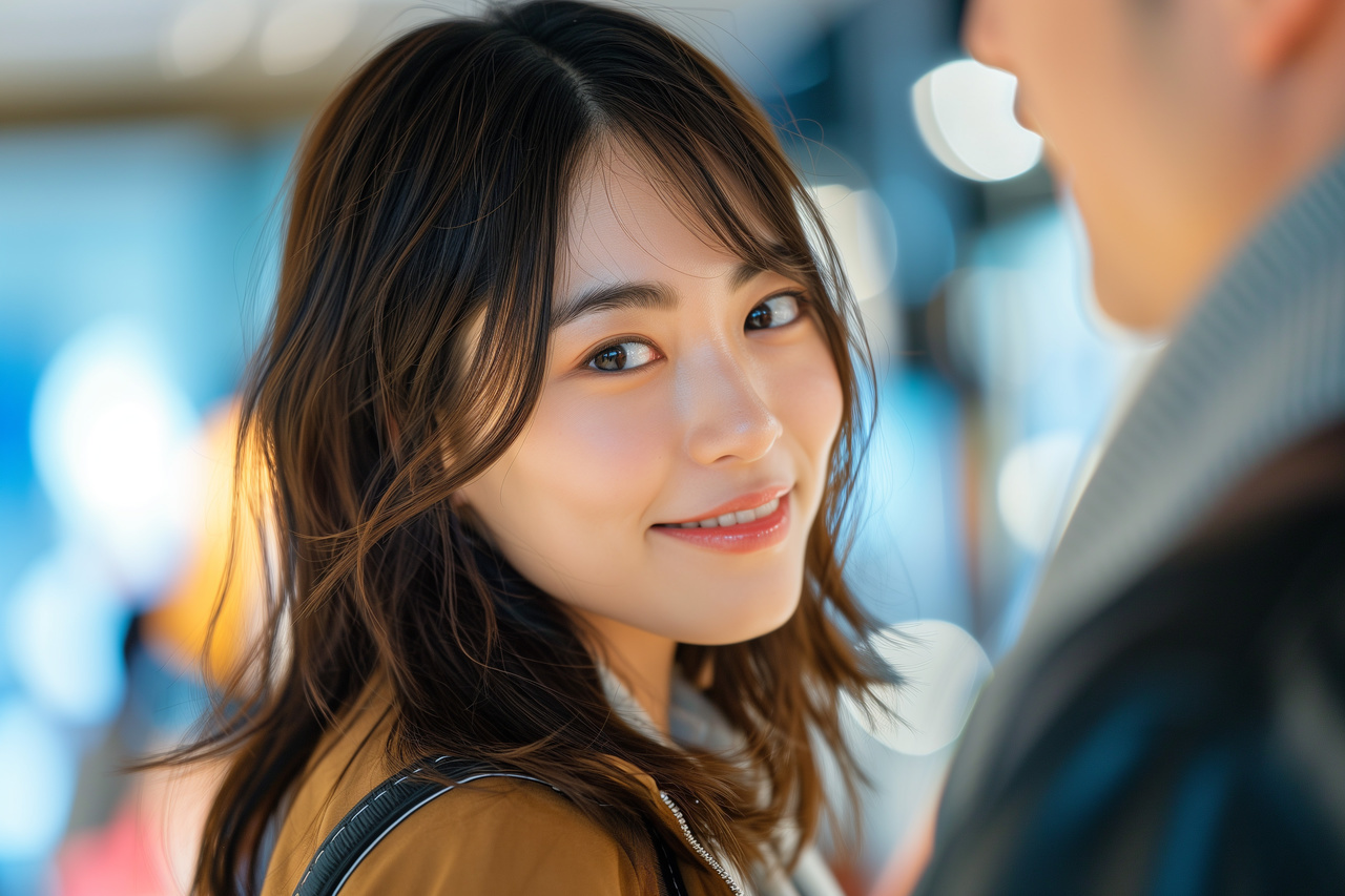 大宮で婚活を始める20代がプロフィール写真を撮影する場面