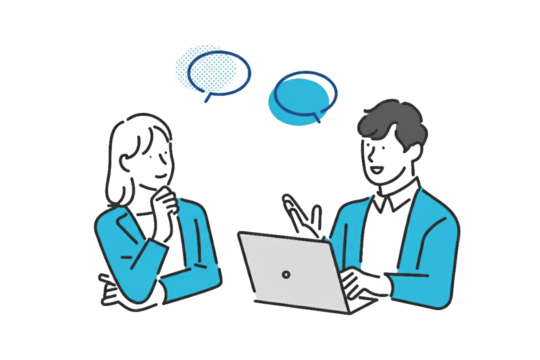 対話を通して会員様の考えを整理するスタッフ